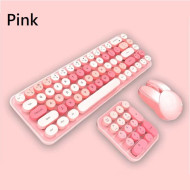 Mofii I DOU MAX Series 2.4GHZ Wireless Keyboard and mouse Input Device (3 in 1) -  Pink | Plug and play