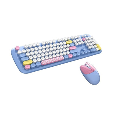 Mofii Geezer Zero Series 2.4GHZ Wireless keyboard & mouse set - Blue| 3 colour select | Plug and play