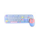 Mofii Geezer Zero Series 2.4GHZ Wireless keyboard & mouse set - Blue| 3 colour select | Plug and play