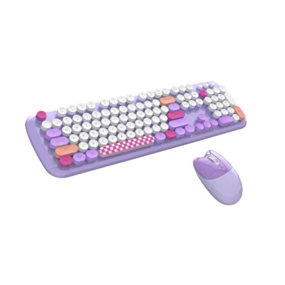 Mofii Geezer Zero Series 2.4GHZ Wireless keyboard & mouse set - Purple| 3 colour select | Plug and play