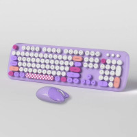 Mofii Geezer Zero Series 2.4GHZ Wireless keyboard & mouse set - Purple| 3 colour select | Plug and play