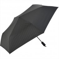 日本 Nifty Colors 條紋款自動開合三折傘 - 黑色